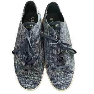 CLAE Bradley Knit Sneakers Men's 12 Navy Blue Minimalist Low Top Casual Shoes